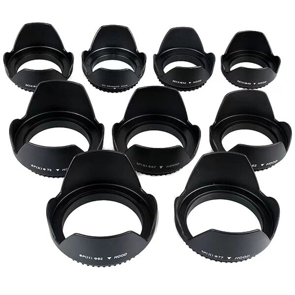 Petal Screw-On Lens Hood for DSLR and Mirrorless Cameras 49mm 52mm 55mm 58mm 62mm