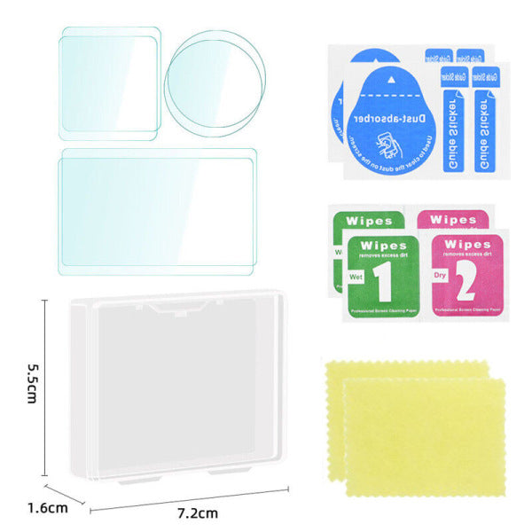 DJI Action 4 HD Tempered Glass Screen Protector Kit