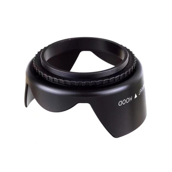 Screw-On Flower Lens Hood for 49mm to 62mm Camera Lens Filter Threads