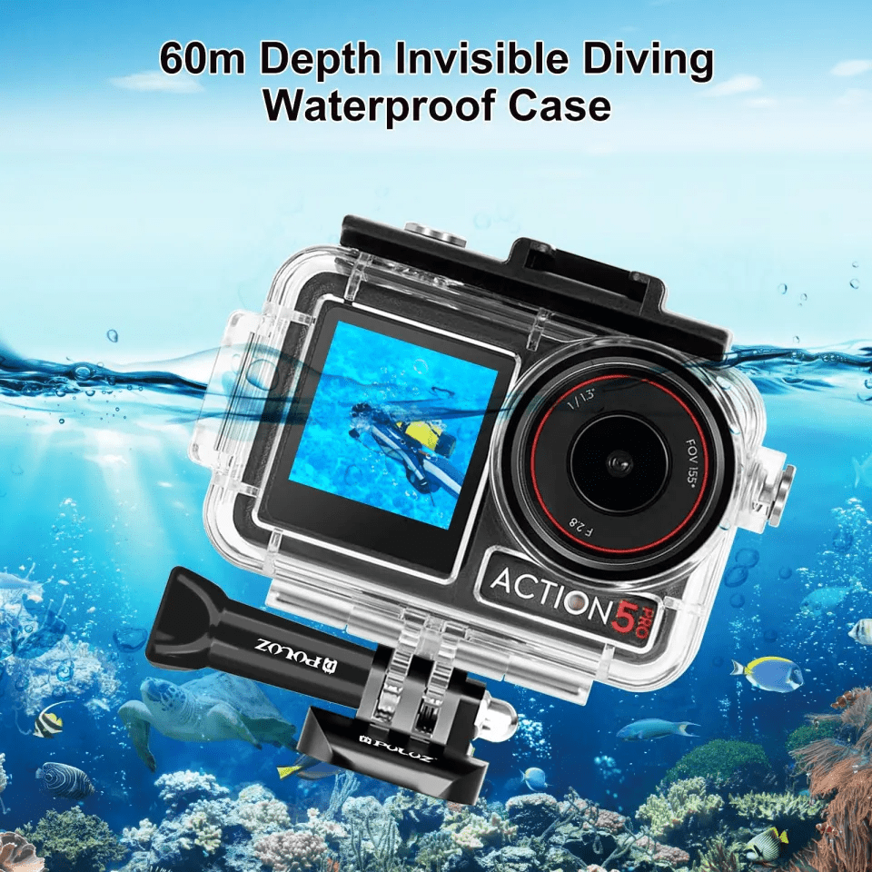 DJI Osmo Action Waterproof Diving Case for Action 3 4 and 5 Pro Cameras