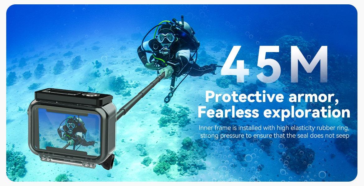 TELESIN Underwater Case for DJI Osmo Action Camera Diving and Snorkeling