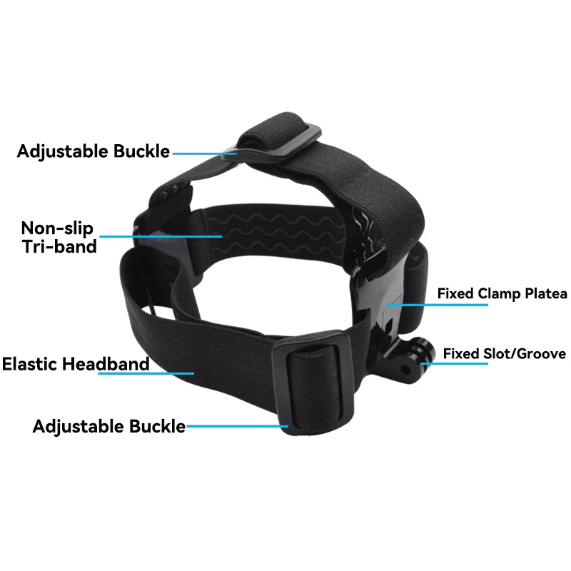 GoPro Compatible Head Strap Mount for Hands-Free POV Recording