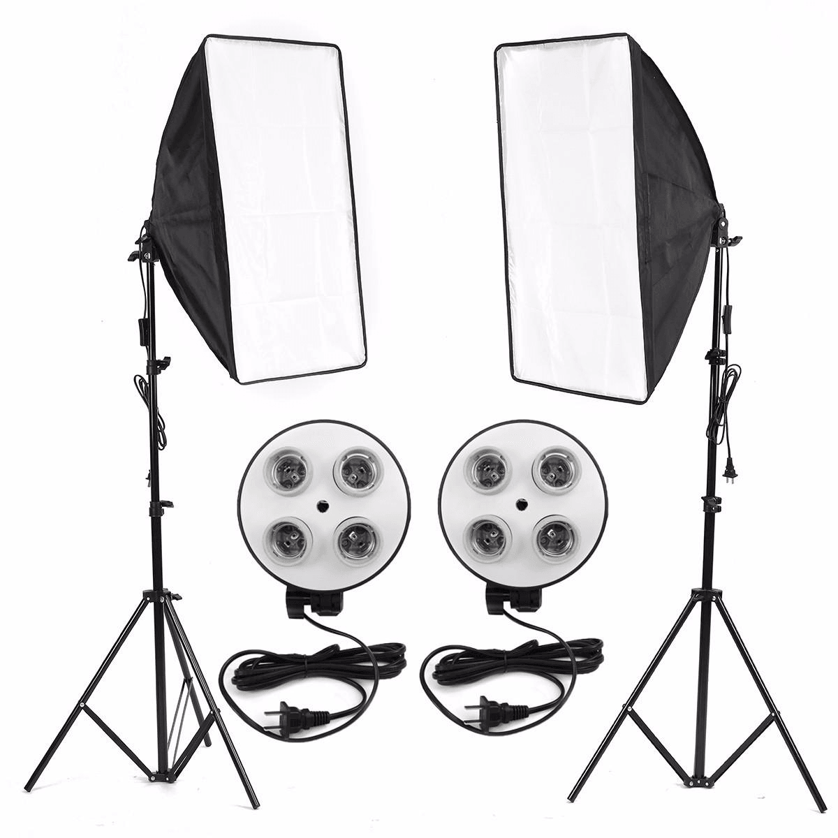 Professional Softbox Lighting Kit with Adjustable Light Stand for Photography