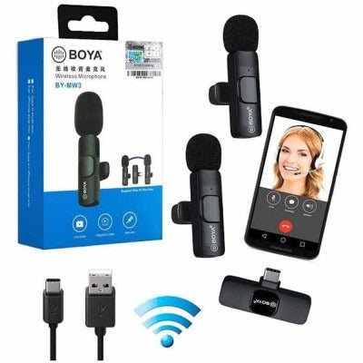 Professional BOYA BY-MW3 Dual Wireless Type-C Microphone System for Content Creators
