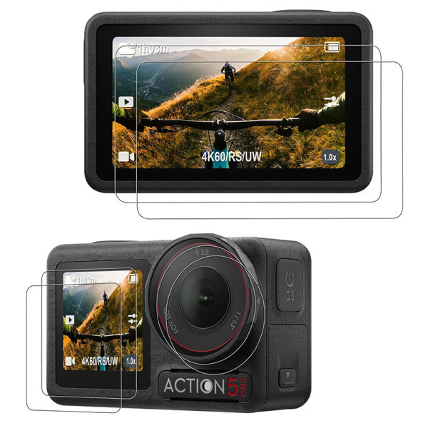 Protective Tempered Glass Kit for DJI Osmo Action 5 and 5 Pro Camera