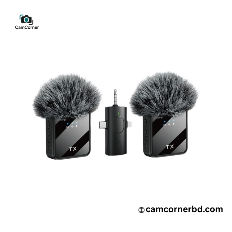 F11-2 Wireless Lavalier Microphone for Smartphone and Camera