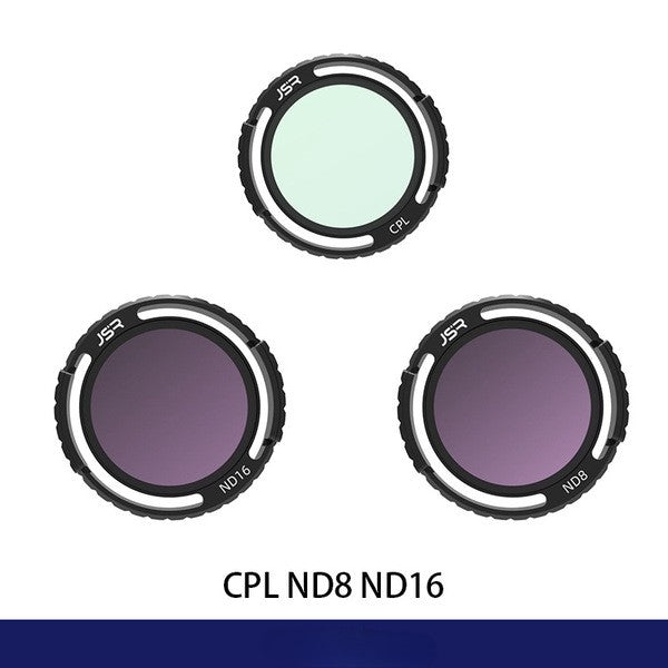 JSR CPL, ND8, and ND16 Filter Set for DJI Avata 2 Drone Camera