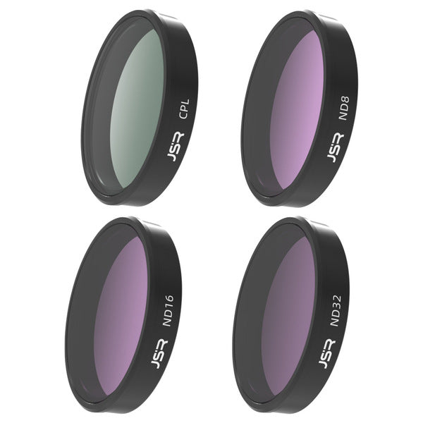JSR CPL, ND8, ND16 & ND32 Filter Set for DJI Osmo Action 3, Action 4, and Action 5 Pro Camera