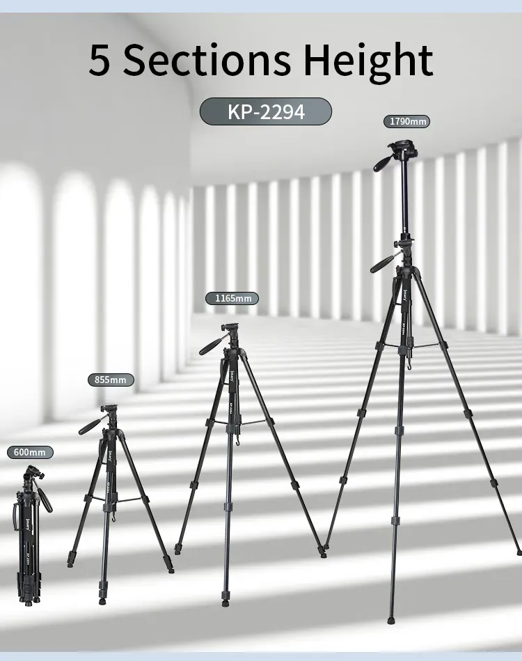 Jmary KP-2294 Aluminum Tripod with 360 Degree Pan Head