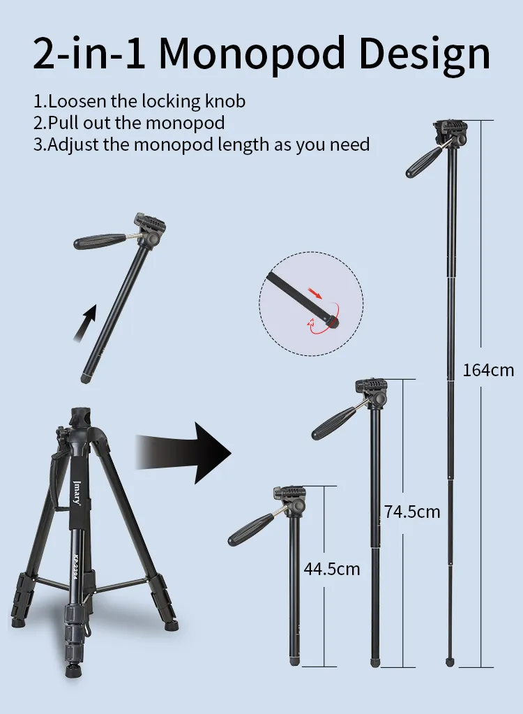 Jmary KP-2294 Heavy-Duty Tripod for Photography and Videography