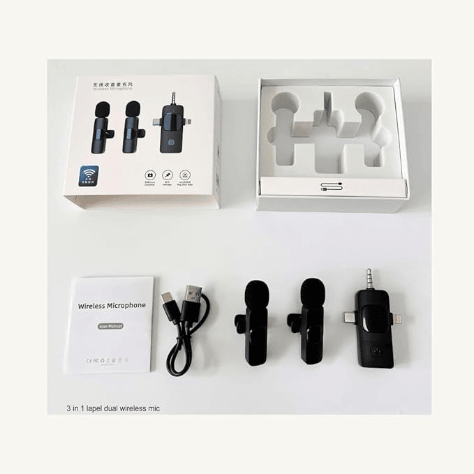 K15 3-in-1 Wireless Microphone for YouTube TikTok and Live Streaming