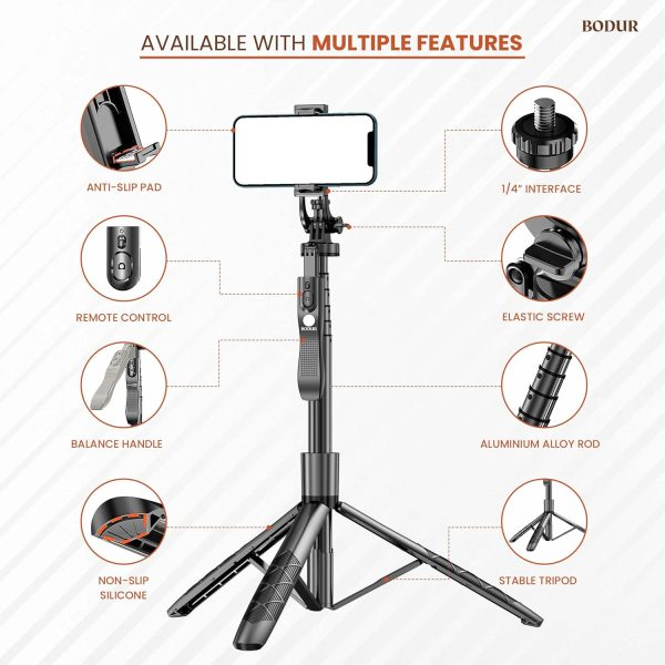 K28 Extendable Selfie Stick Tripod for Android and iPhone Smartphones