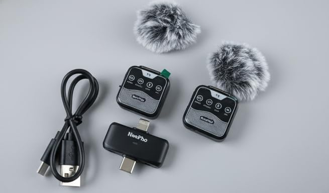NEEPHO NP60 Wireless Lavalier Microphone for YouTube and TikTok