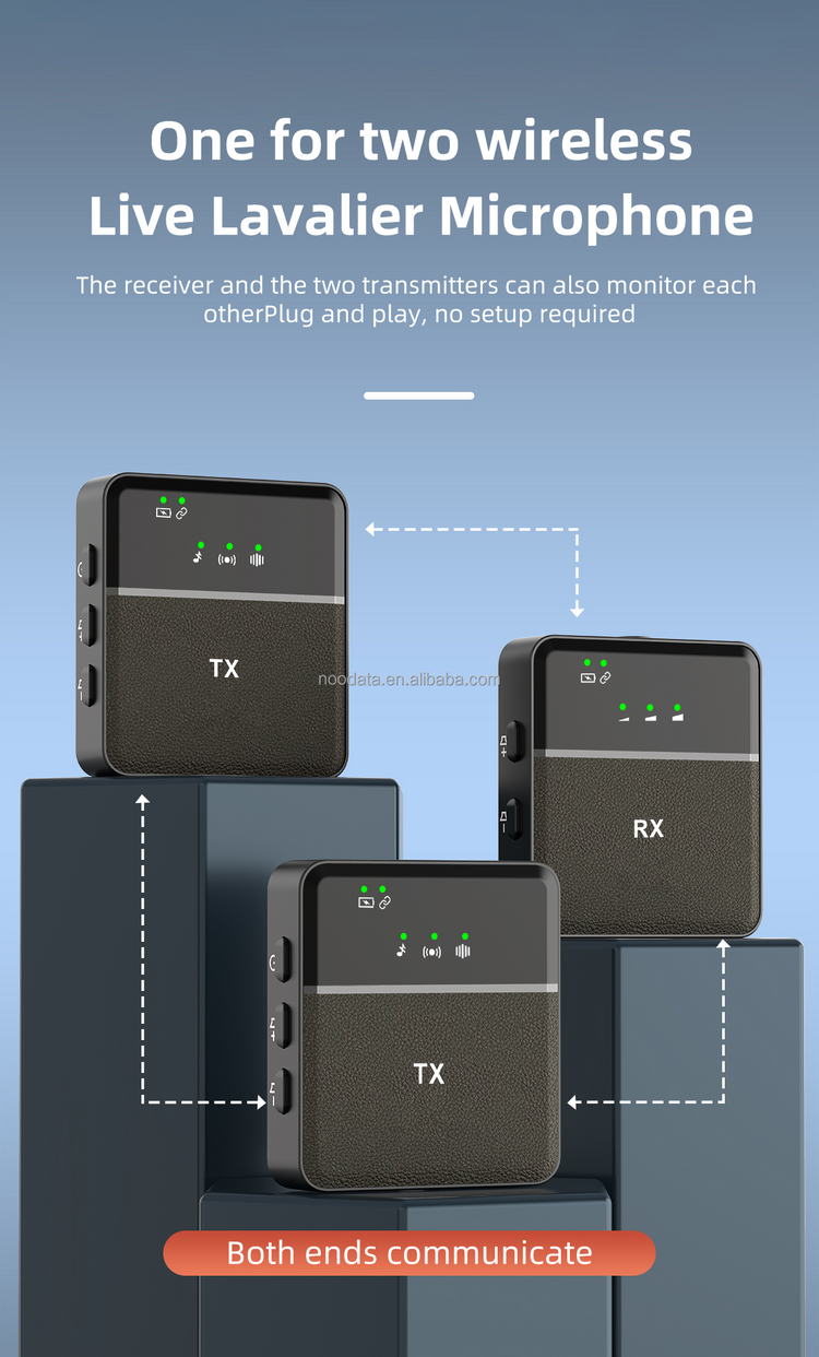 SX9 Dual Clip-On Wireless Microphone for YouTube and Live Streaming