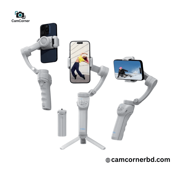 TOKQI M01 3-Axis Smartphone Gimbal Stabilizer Front View