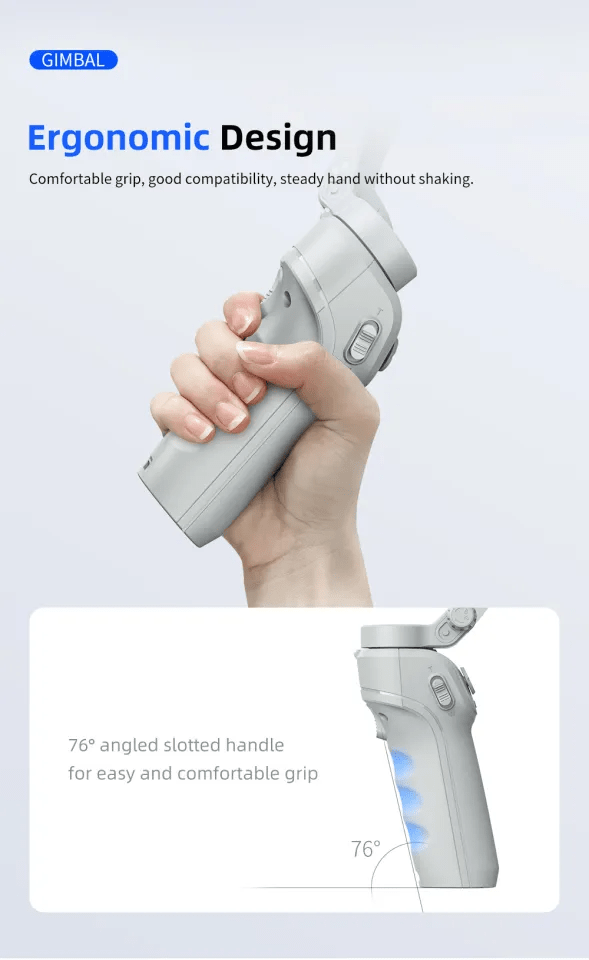TOKQI M01 3-Axis Gimbal Compatible with Android and iPhone Devices
