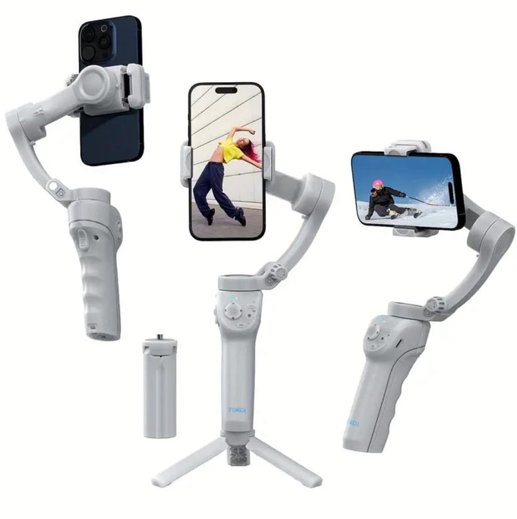 TOKQI M01 Foldable 3-Axis Gimbal for iPhone and Android Smartphones
