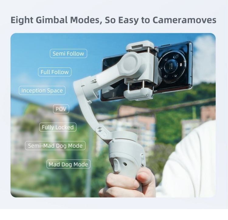 TOKQI M01 Wireless Smartphone Gimbal for YouTube and TikTok Videos