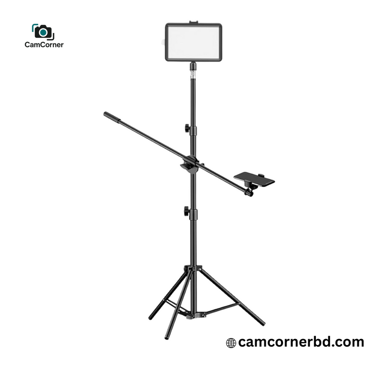 Tripod with Mobile Mount and LED Soft Light for Product Review Videos